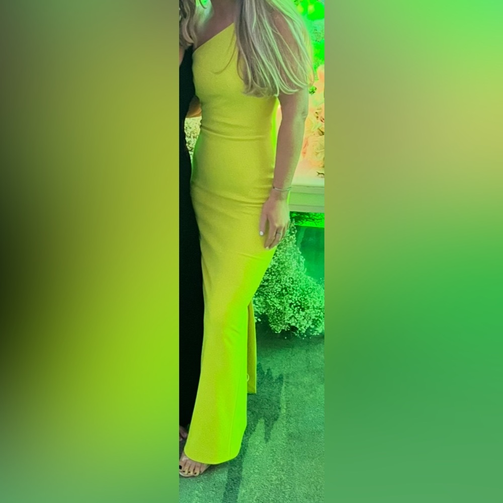 SOLACE LONDON Citrus LORETTA MAXI DRESS - worn once! US 4/UK 8, Citrus / Neon
